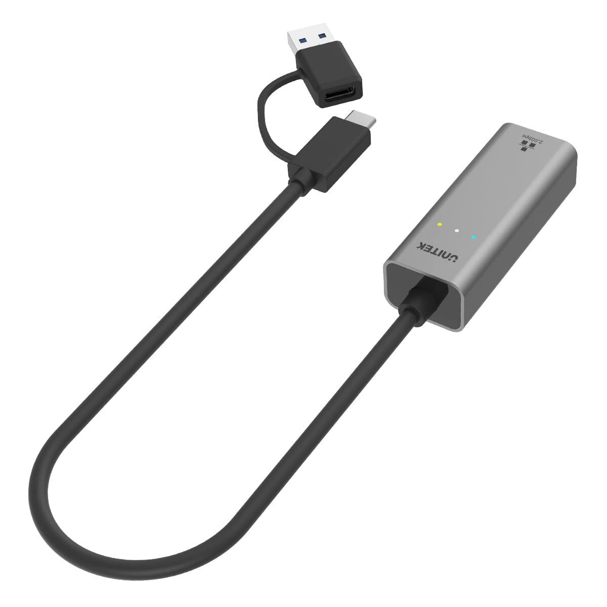USB-C to Ethernet Adapter Unitek U1313C Grey 30 cm